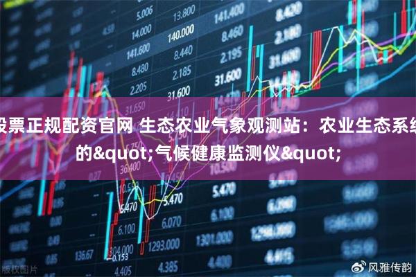 股票正规配资官网 生态农业气象观测站：农业生态系统的"气候健康监测仪"